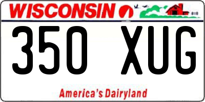 WI license plate 350XUG