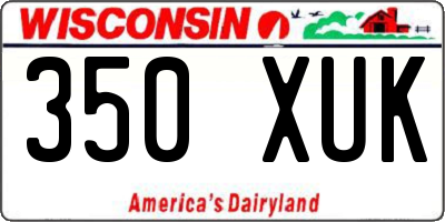 WI license plate 350XUK