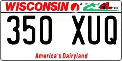 WI license plate 350XUQ