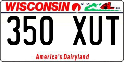WI license plate 350XUT