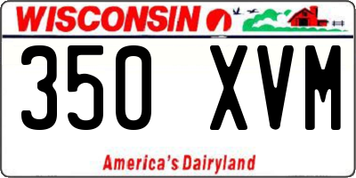 WI license plate 350XVM