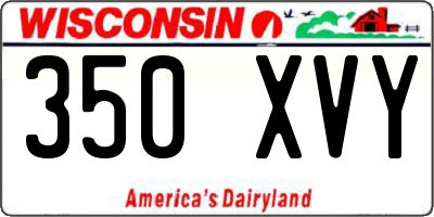 WI license plate 350XVY
