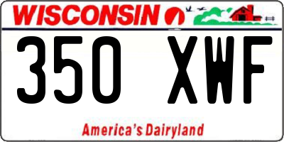 WI license plate 350XWF
