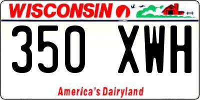 WI license plate 350XWH
