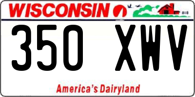 WI license plate 350XWV