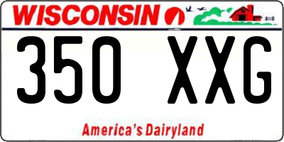 WI license plate 350XXG