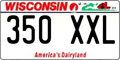 WI license plate 350XXL