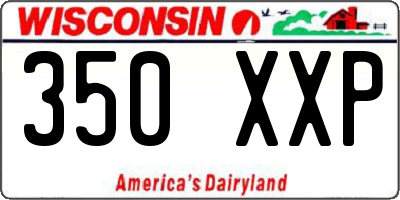 WI license plate 350XXP