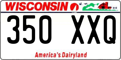 WI license plate 350XXQ
