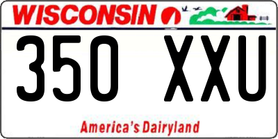 WI license plate 350XXU