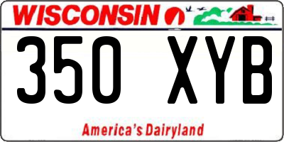 WI license plate 350XYB