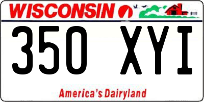 WI license plate 350XYI