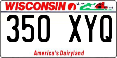 WI license plate 350XYQ