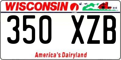 WI license plate 350XZB