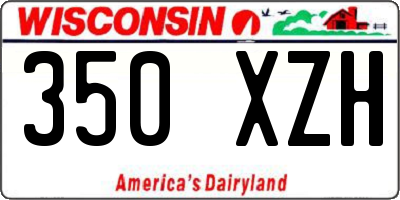 WI license plate 350XZH
