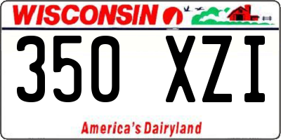 WI license plate 350XZI