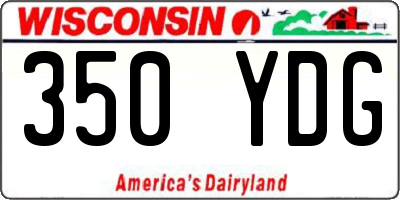 WI license plate 350YDG