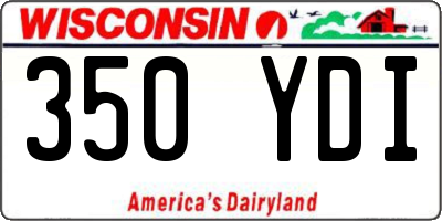 WI license plate 350YDI