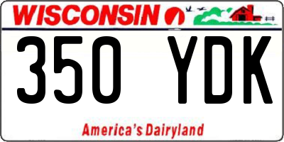 WI license plate 350YDK