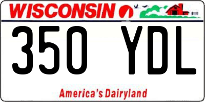WI license plate 350YDL