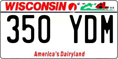 WI license plate 350YDM