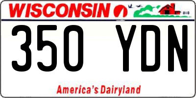 WI license plate 350YDN