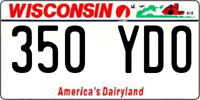 WI license plate 350YDO