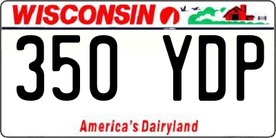 WI license plate 350YDP