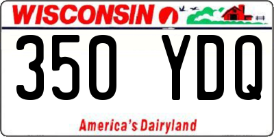 WI license plate 350YDQ