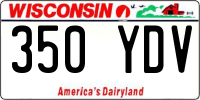 WI license plate 350YDV