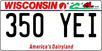 WI license plate 350YEI