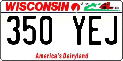 WI license plate 350YEJ