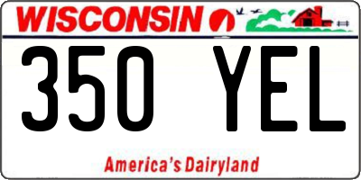 WI license plate 350YEL