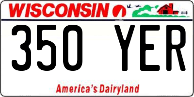 WI license plate 350YER