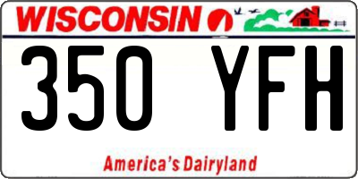 WI license plate 350YFH