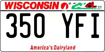 WI license plate 350YFI