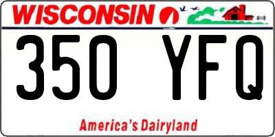 WI license plate 350YFQ