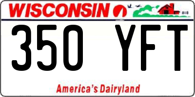 WI license plate 350YFT
