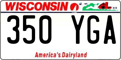 WI license plate 350YGA