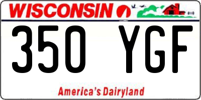 WI license plate 350YGF