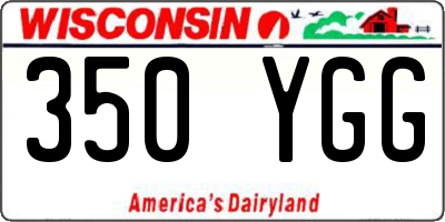 WI license plate 350YGG