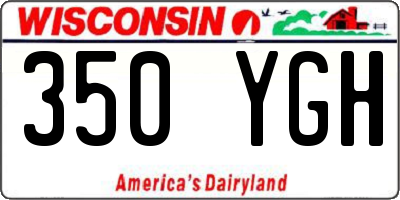 WI license plate 350YGH
