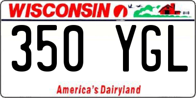 WI license plate 350YGL