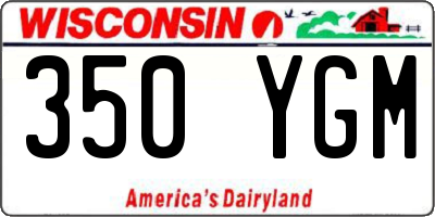 WI license plate 350YGM