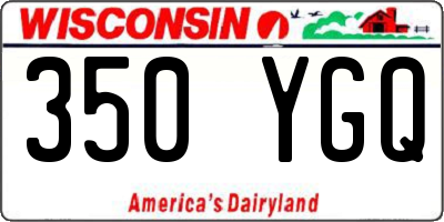 WI license plate 350YGQ