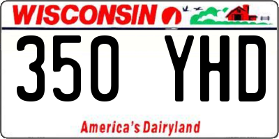 WI license plate 350YHD