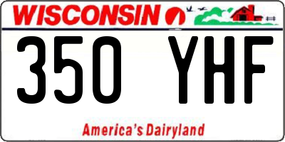 WI license plate 350YHF