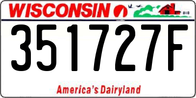 WI license plate 351727F