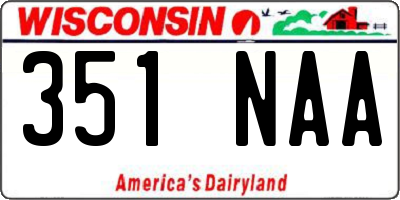 WI license plate 351NAA