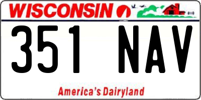 WI license plate 351NAV